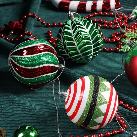 Adornos Navideños Electrochatados Pintados para Árbol de Navidad