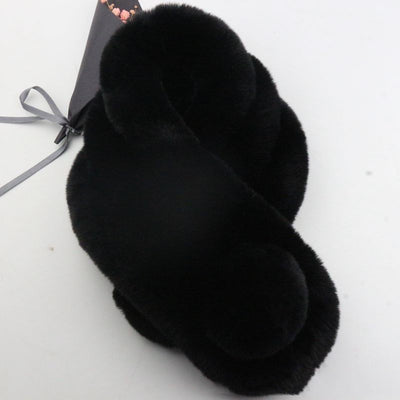 Bufanda de Piel de Conejo Invierno Coreano para Mujer - Image 13