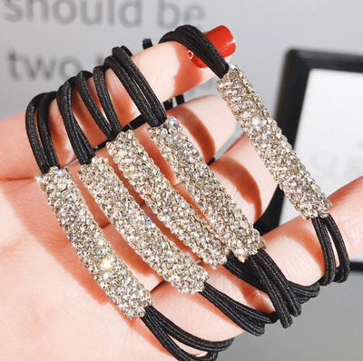Aro Elástico para Cabello con Cristales Diamante - Accesorio Elegante para Coleta - Image 4