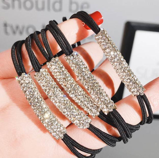 Aro Elástico para Cabello con Cristales Diamante - Accesorio Elegante para Coleta - Image 4