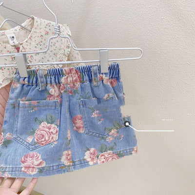 Conjunto de Falda Denim Otoño para Niñas - Image 6