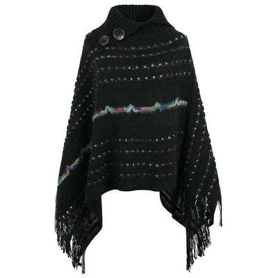 Capa Tejida con Cuello Solapa para Mujer - Image 8