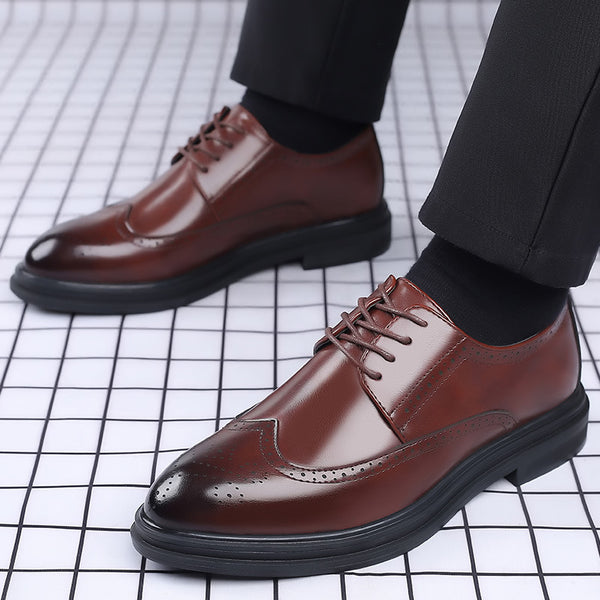 Zapatos de Cuero Oxford Estilo Británico para Hombre - Elegancia Profesional