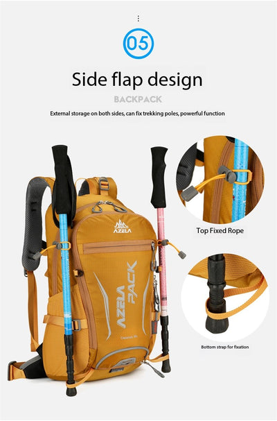 Mochila de Senderismo AZELA 30L Naranja - Resistente para Trekking y Montañismo - Image 22