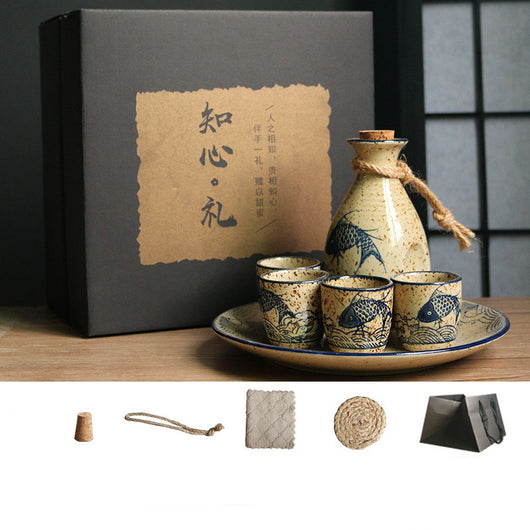 Set Calentador de Sake Retro Japonés con Tazas de Cerámica - Image 27