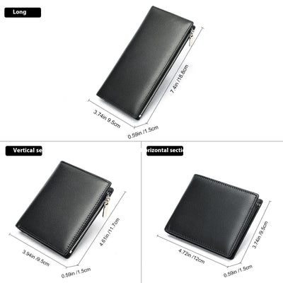 Billetera de Cuero Genuino para Hombre con Cierre Seguro y Protección Anti-fraude - Image 4