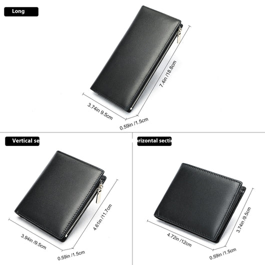 Billetera de Cuero Genuino para Hombre con Cierre Seguro y Protección Anti-fraude - Image 4