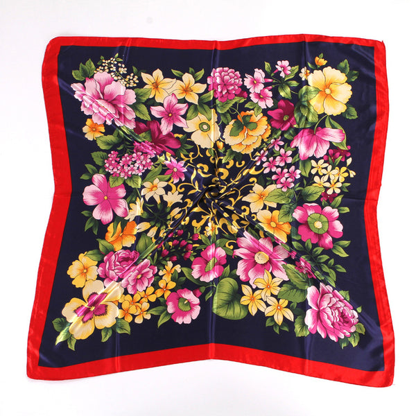 Pañuelo Floral de Seda Artificial 90cm - Primavera y Otoño - Image 6