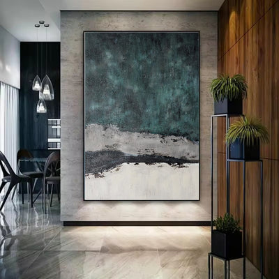 Cuadro Abstracto Texturizado Verde Wabi-sabi Decoración Moderna para Sala de Estar - Image 16