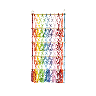 Organizador de Almacenamiento Tejido de 4 Niveles con Red de Bolsillo - Image 10