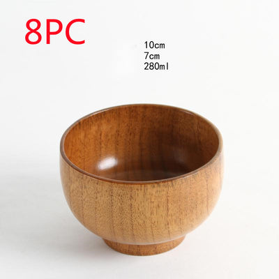 Cuenco de Madera de Azufaifa Estilo Japonés Natural - Image 13