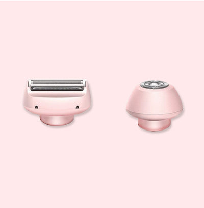Light blue 2-in-1 electric shaver for women with interchangeable foil and epilator heads, digital display. - Image 27