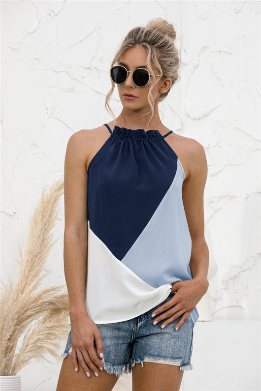 Chaleco Halter Contraste de Colores - Tendencia Hot Sale - Image 9