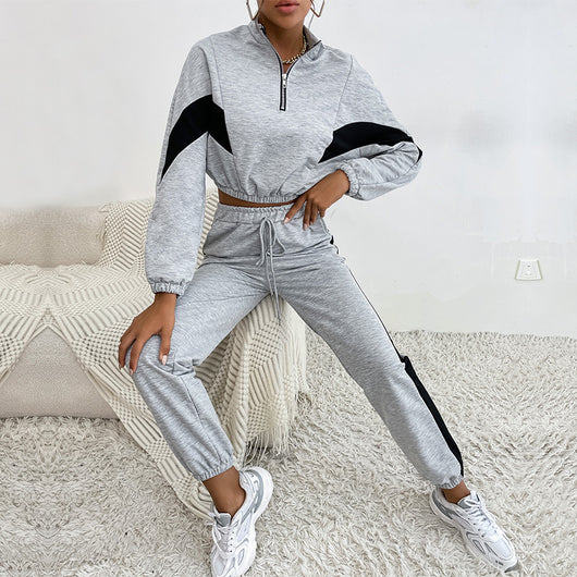 Conjunto Deportivo Mujer Otoño Invierno con Cuello Alto y Contraste de Colores - Image 7