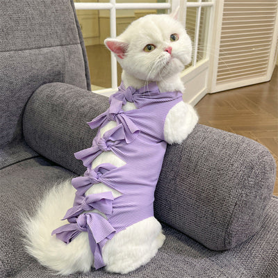 Pijama Quirúrgico para Gatos con Cierre de Cordones - Recuperación Post-operatoria - Image 3