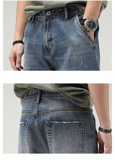 Jeans Retro Holgados de Corte Recto para Hombre - Image 8