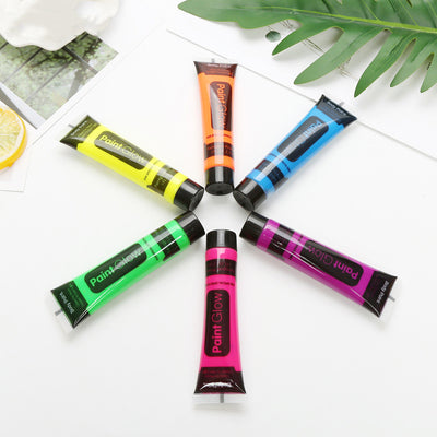 Set de 24 Iluminadores Corporales Fluorescentes Profesionales - Pintura Acrílica Luminosa para Maquillaje y Arte - Image 9
