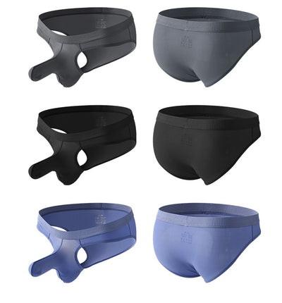 Calzoncillos Brief de Tiro Bajo para Hombre - Ropa Interior Sexy de Seda de Hielo - Image 16