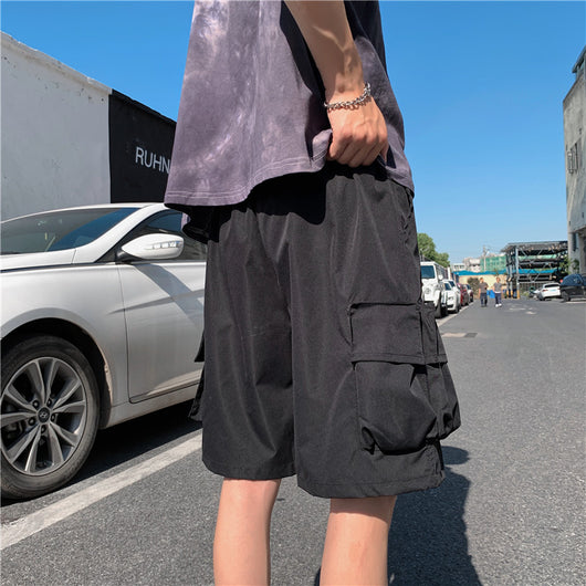Pantalones Cortos Cargo Holgados de Múltiples Bolsillos para Hombre - Image 7