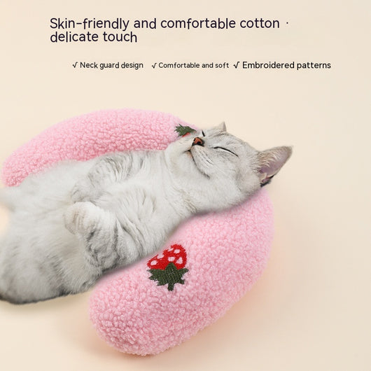 Almohada Cervical en Forma de U para Mascotas - Descanso Profundo para Gatos y Perros - Image 10