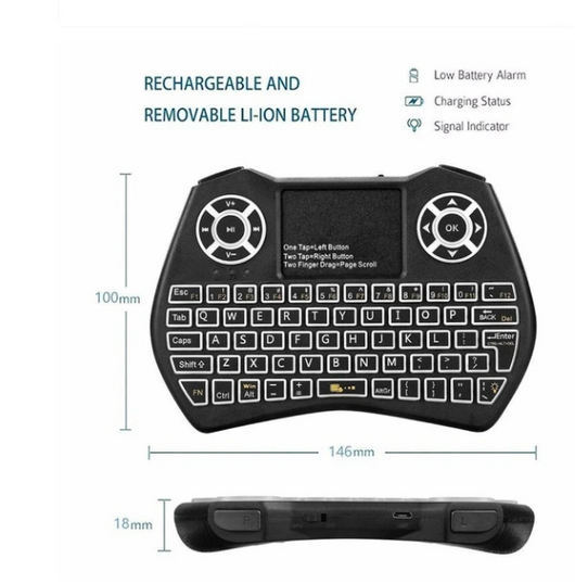Teclado Inalámbrico Mini con Ratón Volador Multidioma - Image 7