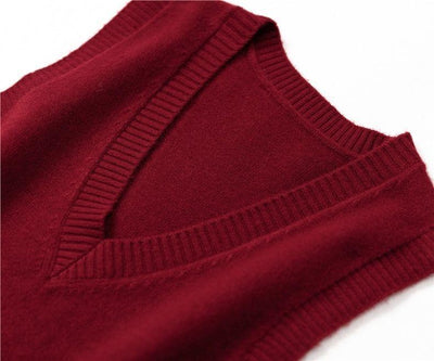 Chaleco Tejido Retro V-Cuello para Mujer - Estilo Europeo Primavera Otoño - Image 13