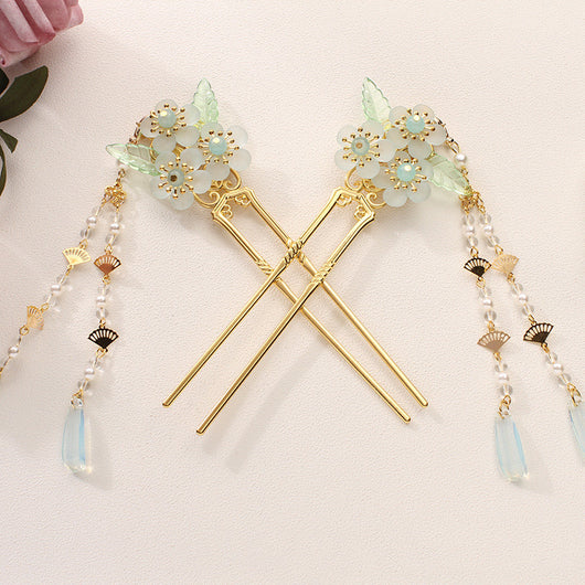 Peineta Novia Hanfu Antigua con Borlas y Peine Decorativo para el Cabello - Image 14