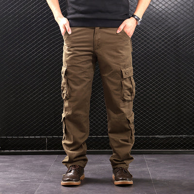 Pantalón Cargo Clásico de Pierna Recta con Múltiples Bolsillos - Image 12