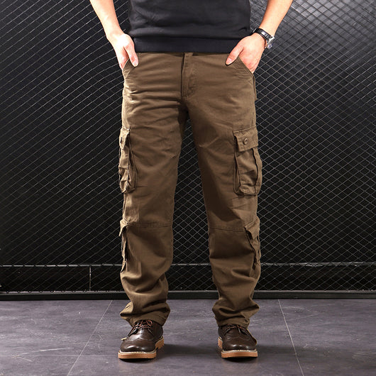 Pantalón Cargo Clásico de Pierna Recta con Múltiples Bolsillos - Image 12