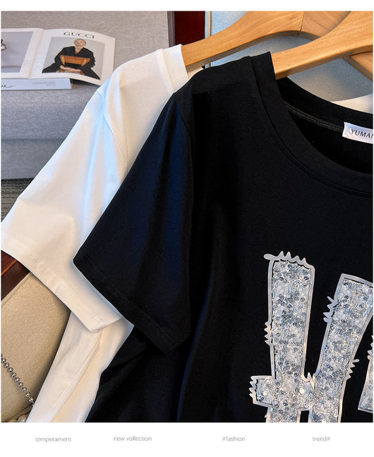 Blusa Básica Escote Redondo Talla Grande con Efecto Reductor de Manga Corta - Image 14