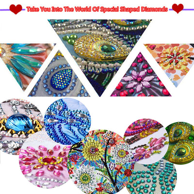 Set de 8 Marcapáginas de Cuero PU con Cristales Mandala Adhesivos Hechos a Mano - Image 9