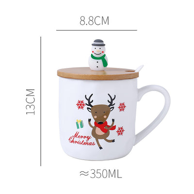 Taza de Cerámica con Tapa de Madera y Cuchara - Image 5