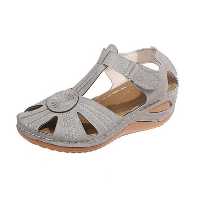 Sandalias Huecas para Mujer con Suela Gruesa y Cierre de Velcro - Image 5