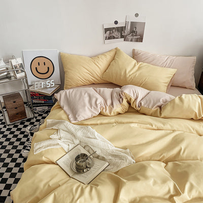Juego de Cama de Algodón Lavado con Bloques de Color Coordinado - Image 26