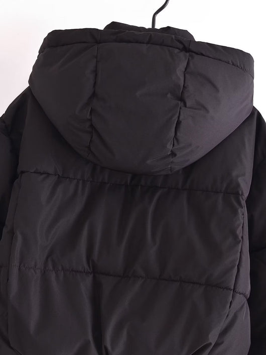 Chaqueta Acolchada Suelta con Cuello Parado - Algodón Premium - Image 13