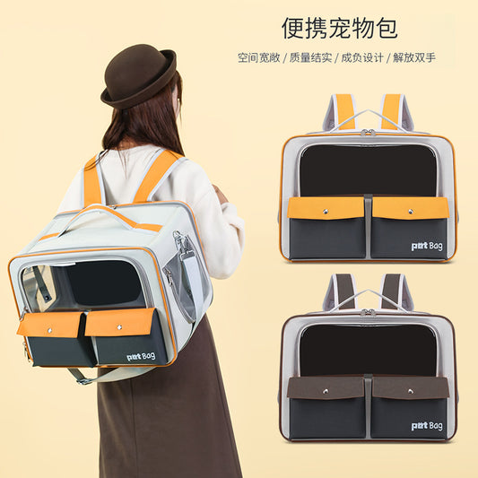 Mochila Transportadora para Gatos - Gran Capacidad, Respirable y Plegable - Image 2