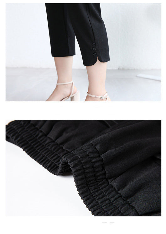 Pantalones Rectos de Cintura Alta Holgados para Verano - Image 10