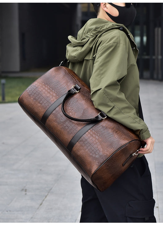 Bolsa de Viaje Deportiva para Hombre con Patrón Cocodrilo Personalizable - Image 14