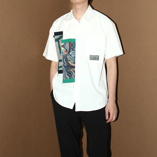 Camisa Estampada de Manga Corta