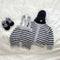 Conjunto Cardigan Tejido a Rayas - Dos Piezas