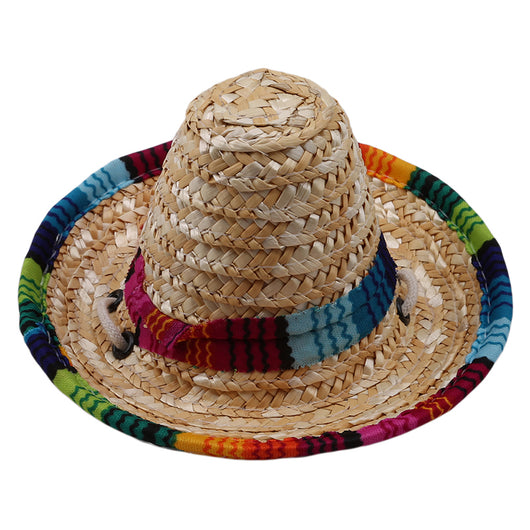 Sombrero de Paja Tejido para Mascotas - Gorro Mexicano para Perros y Gatos - Image 8