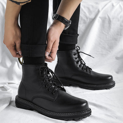 Botas Martin de Cuero Negro para Hombre - Estilo Alto - Image 8