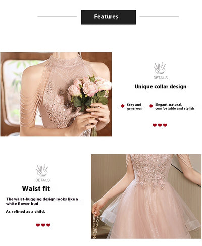 Vestido de Noche Elegante Rosa para Mujer - Image 11
