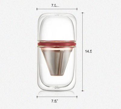 Taza de Viaje de Vidrio con Filtro Colgante para Café Artesanal - Image 6