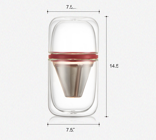 Taza de Viaje de Vidrio con Filtro Colgante para Café Artesanal - Image 6
