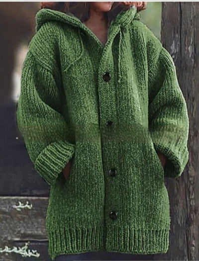 Cardigan Sudadera con Capucha de Largo Medio - Image 13