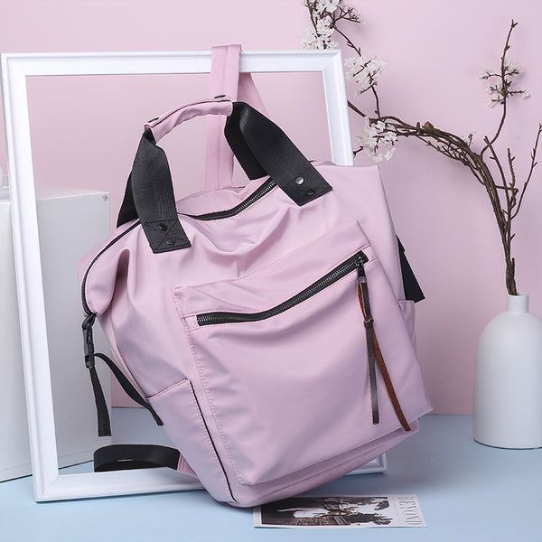 Mochila Impermeable de Nylon para Mujer - Capacidad Extra Grande, Diseño Casual y Moderno