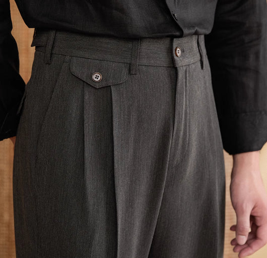 Pantalón Recto Cintura Alta Estilo Italiano - Image 10