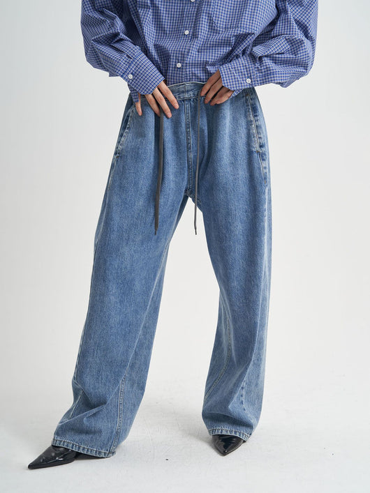 Jeans Rectos Talle Alto Desgastados para Mujer - Image 12