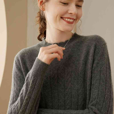 Suéter Cuello Alto en Cashmira Pura para Mujer - Corte Holgado - Image 12